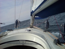 Jachtowy sternik morski na Bałtyku foto: Ula Moczulska