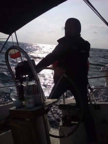 Jachtowy sternik morski na Bałtyku foto: Ula Moczulska