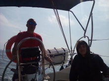 Jachtowy sternik morski na Bałtyku foto: Ula Moczulska