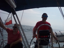 Jachtowy sternik morski na Bałtyku foto: Ula Moczulska