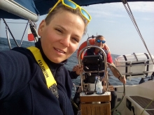 Jachtowy sternik morski na Bałtyku foto: Ula Moczulska