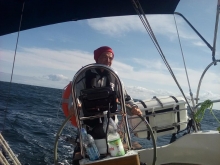 Jachtowy sternik morski na Bałtyku foto: Ula Moczulska