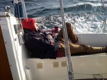 Jachtowy sternik morski na Bałtyku foto: Ula Moczulska