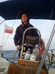 Jachtowy sternik morski na Bałtyku foto: Ula Moczulska