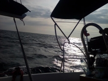 Jachtowy sternik morski na Bałtyku foto: Ula Moczulska