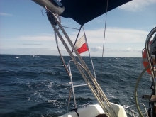 Jachtowy sternik morski na Bałtyku foto: Ula Moczulska
