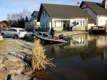 RIB lodołamaczem - przygotowanie do szkolenia na patent sternika motorowodnego w lutym 2022 foto: Tomasz Cieślar
