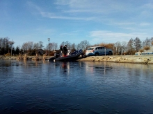 RIB lodołamaczem - przygotowanie do szkolenia na patent sternika motorowodnego w lutym 2022 foto: Tomasz Cieślar