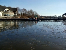 RIB lodołamaczem - przygotowanie do szkolenia na patent sternika motorowodnego w lutym 2022 foto: Tomasz Cieślar