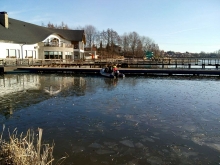 RIB lodołamaczem - przygotowanie do szkolenia na patent sternika motorowodnego w lutym 2022 foto: Tomasz Cieślar